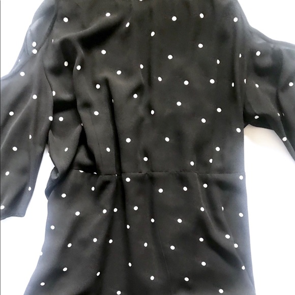 WHO WHAT WEAR • Black/White Polka Dot • MIDI DRESS - Picture 3 of 7